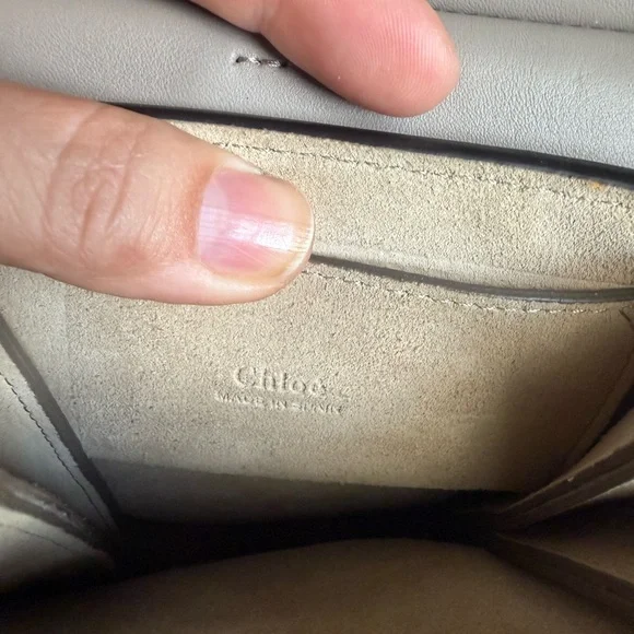 Chloé Mini Faye Beige Leather and Suede Crossbody Bag - Picture 9 of 11